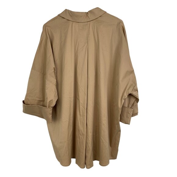 NWT Chicos Plus Size 20/22 Lace Up Neck Dolman Popover Tunic Top RD10710 Stretch - Picture 3 of 8